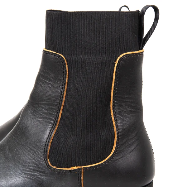 sacai Platform Side-Gore Leather Chelsea Boots K-174545_006
