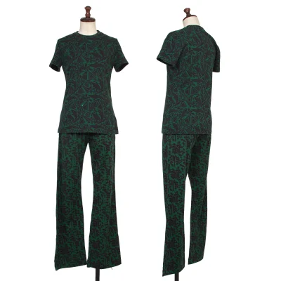 zucca Bijou Embellishment Botanical Print T Shirt & Pants