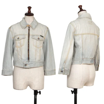 D&G Dust Finish Cropped Denim Jacket