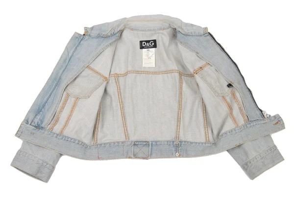 D&G Dust Finish Cropped Denim Jacket K-174549_011