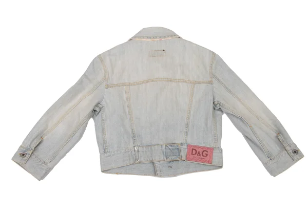 D&G Dust Finish Cropped Denim Jacket K-174549_012
