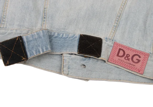 D&G Dust Finish Cropped Denim Jacket K-174549_013