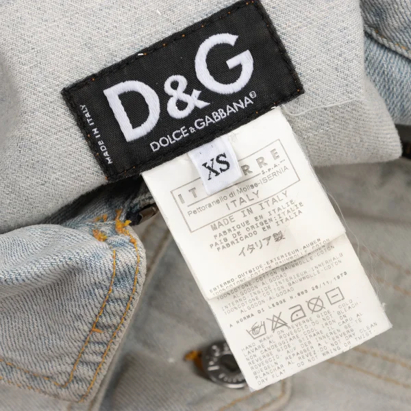 D&G Dust Finish Cropped Denim Jacket K-174549_018