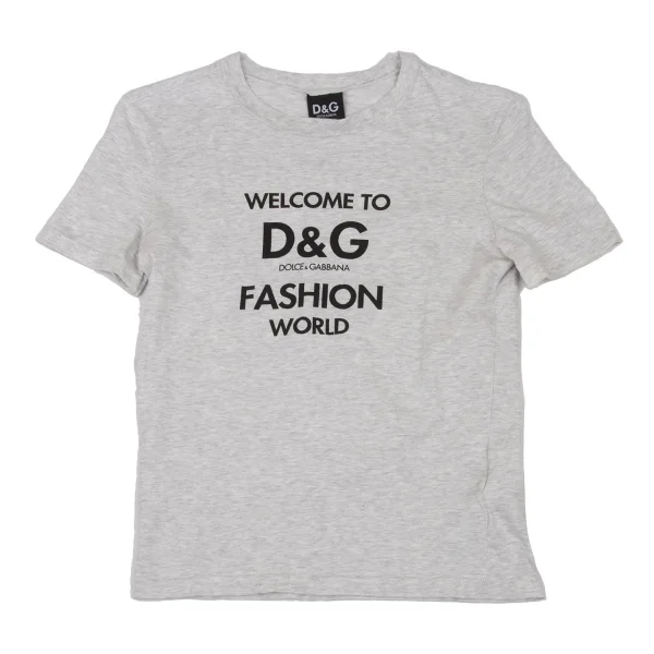 D&G Logo Printed Melange T Shirt Grey 40 K-174550_001