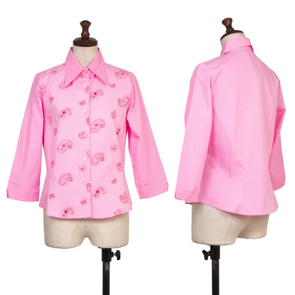 NARACAMICIE Paisley Embroidery Blouse Pink 1 K-174553_001