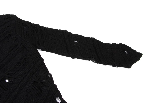 COMME des GARCONS HOMME PLUS Distressed Twist Knit Sweater K-174555_004