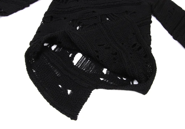 COMME des GARCONS HOMME PLUS Distressed Twist Knit Sweater K-174555_007