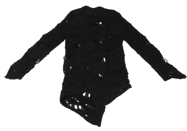 COMME des GARCONS HOMME PLUS Distressed Twist Knit Sweater K-174555_008