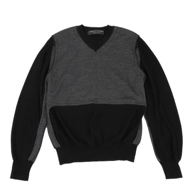 COMME des GARCONS HOMME PLUS Inside out V Neck Knit Sweater