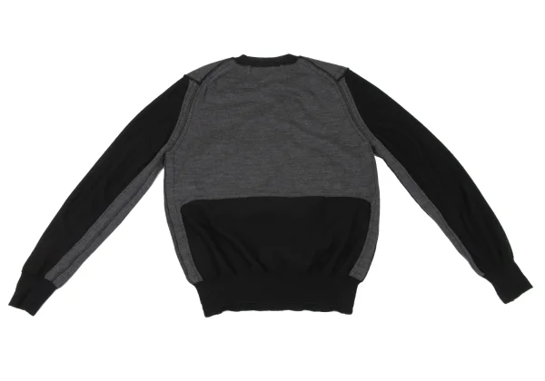 COMME des GARCONS HOMME PLUS Inside out V Neck Knit Sweater K-174556_009