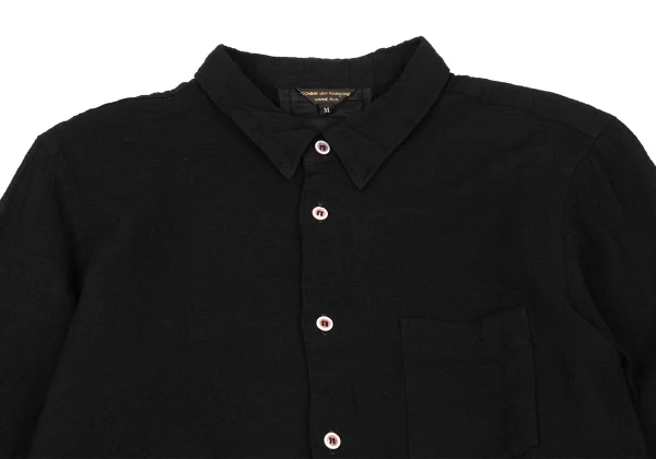 COMME des GARCONS HOMME PLUS Switching Dyed Wool Crape Shirt K-174557_002