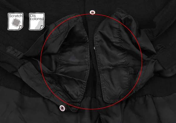 COMME des GARCONS HOMME PLUS Switching Dyed Wool Crape Shirt K-174557_008