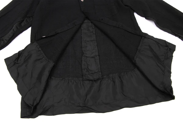 COMME des GARCONS HOMME PLUS Switching Dyed Wool Crape Shirt K-174557_013