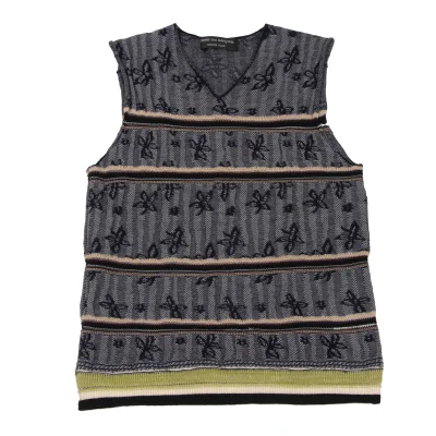COMME des GARCONS HOMME PLUS Floral Line Jacquard Knit Vest