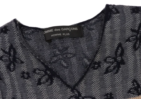 COMME des GARCONS HOMME PLUS Floral Line Jacquard Knit Vest K-174559_003