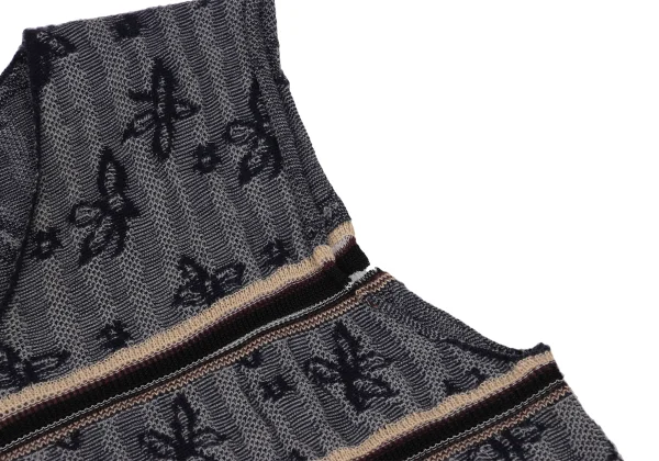 COMME des GARCONS HOMME PLUS Floral Line Jacquard Knit Vest K-174559_004