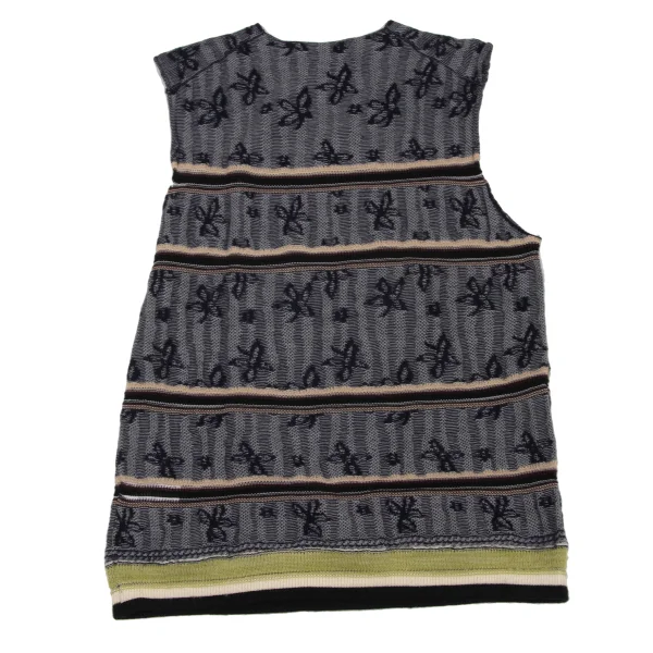 COMME des GARCONS HOMME PLUS Floral Line Jacquard Knit Vest K-174559_009