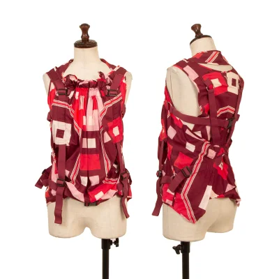JUNYA WATANABE COMME des GARCONS Geometric Print Sleeveless Parachute Top