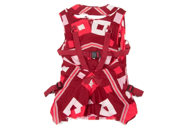 JUNYA WATANABE COMME des GARCONS Geometric Print Sleeveless Parachute Top K-174567_009