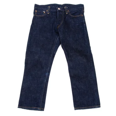 green Logo Button Cropped Jeans