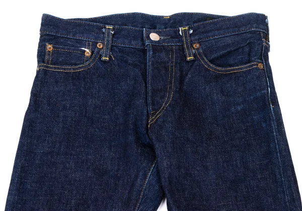 green Logo Button Cropped Jeans K-174569_002