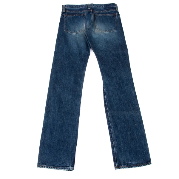 green Logo Button Washed Slim Fit Jeans K-174570_010
