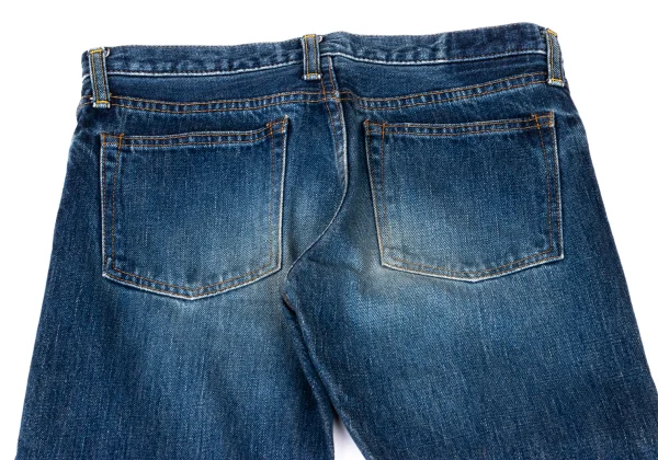 green Logo Button Washed Slim Fit Jeans K-174570_011