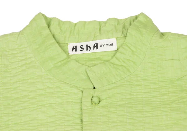 ASHA BY MDS Patch Pockets Sashiko Stitched Band Collar Shirt K-174573_004