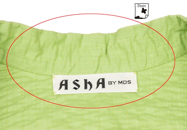 ASHA BY MDS Patch Pockets Sashiko Stitched Band Collar Shirt K-174573_007