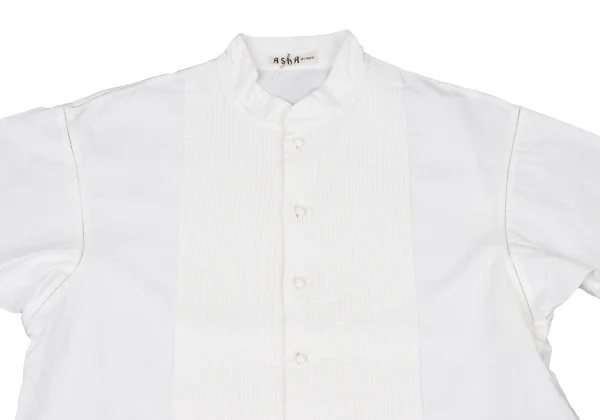 ASHA BY MDS Cotton Front Tuck Band Collar Shirt K-174577_003