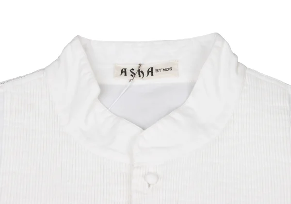 ASHA BY MDS Cotton Front Tuck Band Collar Shirt K-174577_004