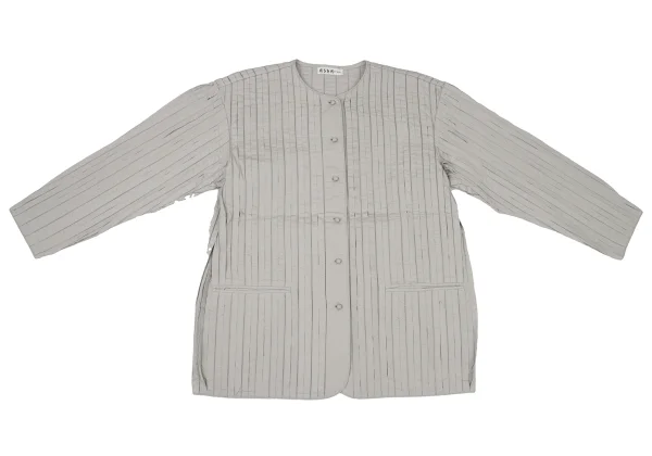 ASHA BY MDS Cotton Tape Switching Collarless Jacket  K-174580_002