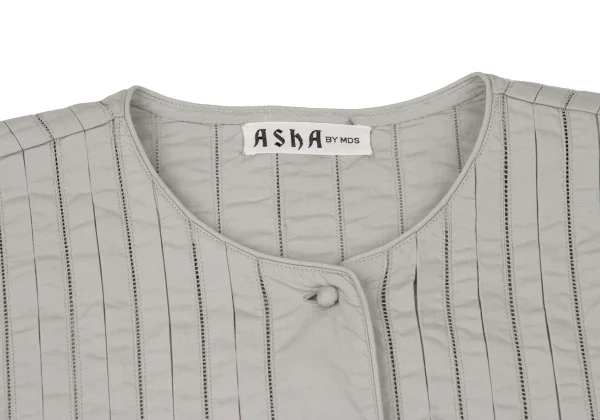 ASHA BY MDS Cotton Tape Switching Collarless Jacket  K-174580_004