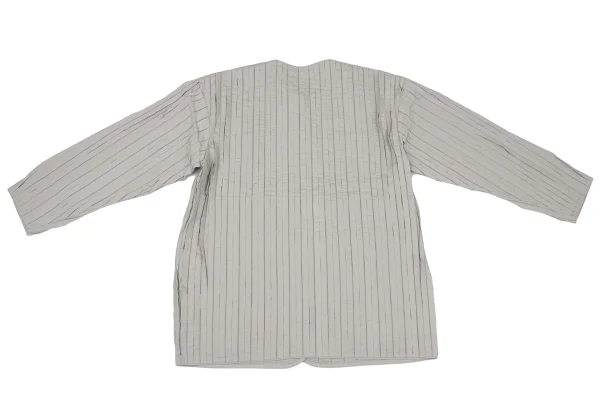 ASHA BY MDS Cotton Tape Switching Collarless Jacket  K-174580_012