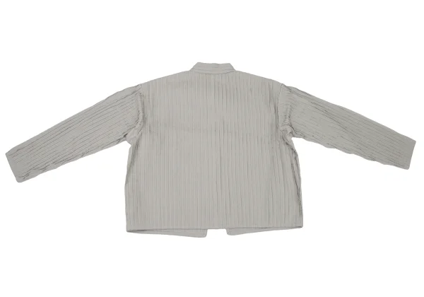 ASHA BY MDS Cotton Stitch Pleated 1Button Stand Collar Jacket K-174581_010