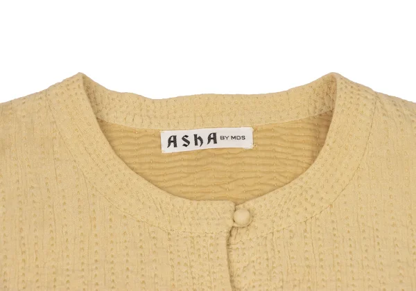 ASHA BY MDS Crinkled Sashiko Collarless Jacket K-174583_004