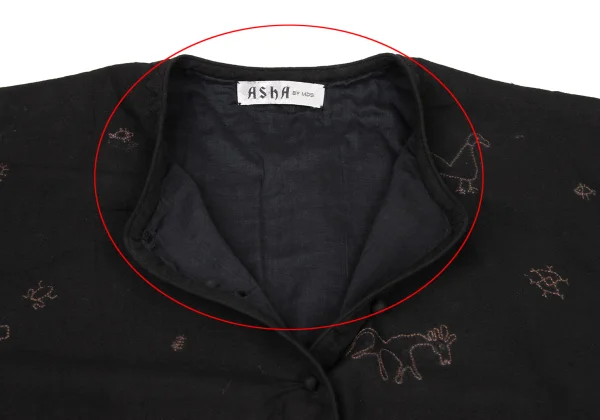 ASHA BY MDS animal Stitch Zigzag Trim Collarless Jacket K-174586_006