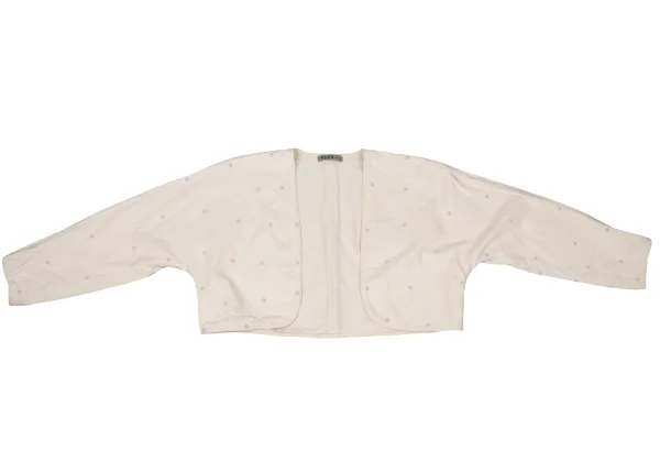ASHA BY MDS Cotton Dot Patch Bottunless Dolman Short Jacket K-174587_002