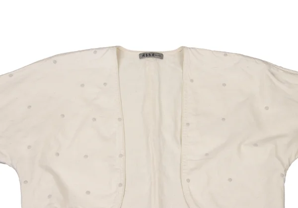 ASHA BY MDS Cotton Dot Patch Bottunless Dolman Short Jacket K-174587_003