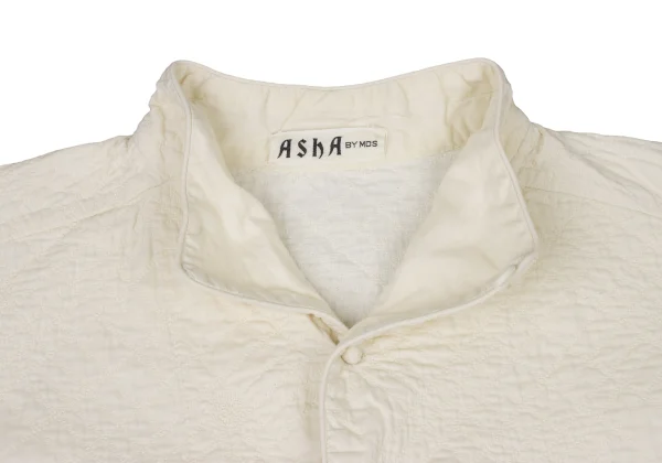 ASHA BY MDS Cotton Check Embroidered Stand-Collar Jacket K-174589_006