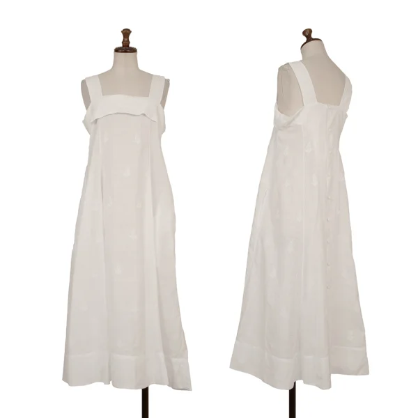 ASHA BY MDS Embroidered Open Shoulder Dress White M K-174592_001