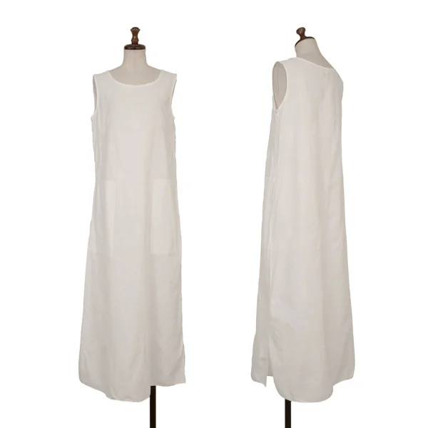 ASHA BY MDS Leaf Embroidered Sleeveless Dress White M K-174593_001