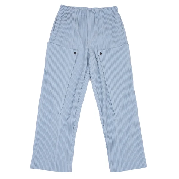 HOMME PLISSE ISSEY MIYAKE UNFOLD Flap Design Pants Sky blue 2 K-174595_001