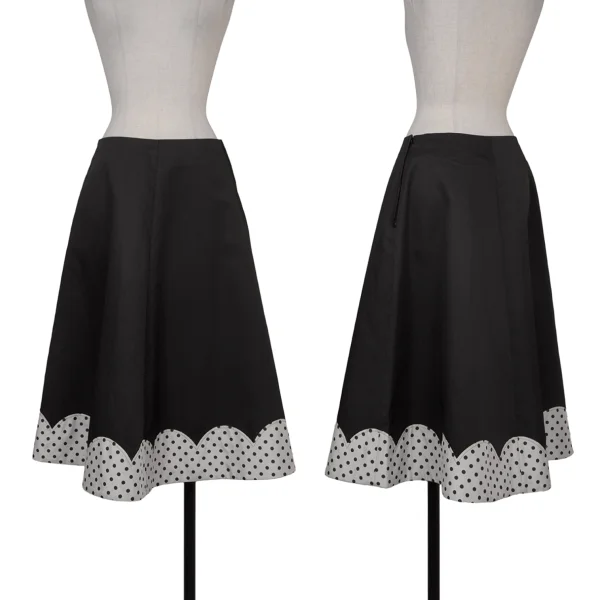 COMME des GARCONS COMME des GARCONS Hem Dot Folding Poly Skirt Black S K-174596_001