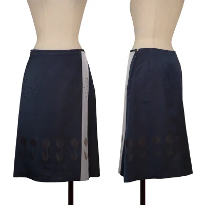 mina perhonen Floral Jacquard Silk Skirt