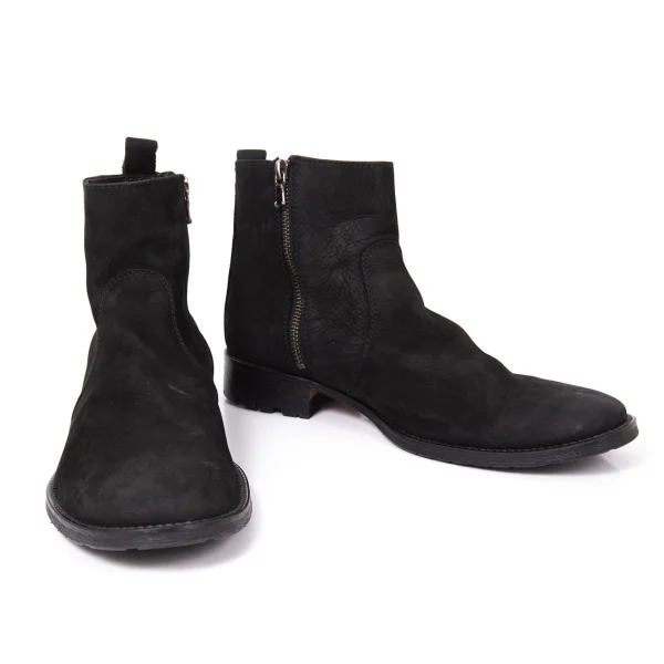 LIMI feu Side-zip Suede Boots Black XXL(About US  K-174602_001