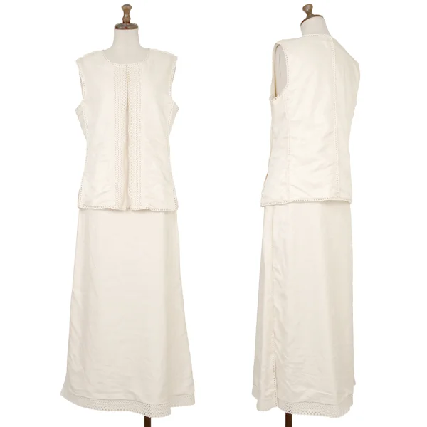 ISSEY MIYAKE Fleece Lining Ultrasonic Cutting Skirt K-174604_012