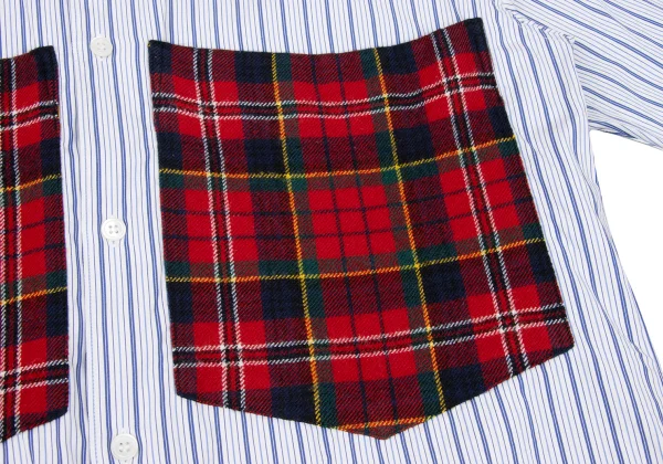 COMME des GARCONS SHIRT Tartan Check Pocket Striped Shirt K-174606_004
