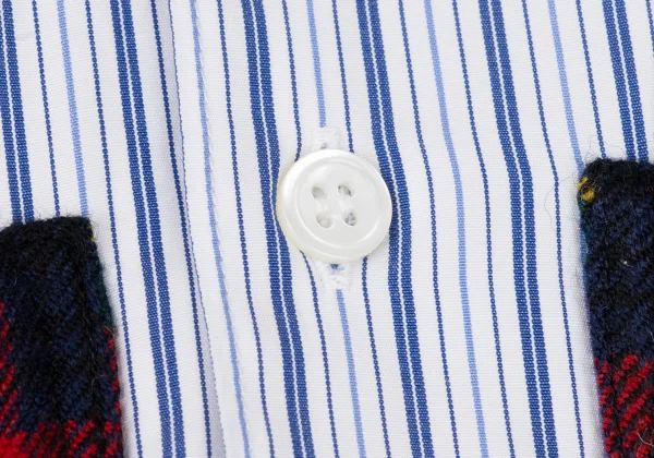COMME des GARCONS SHIRT Tartan Check Pocket Striped Shirt K-174606_005