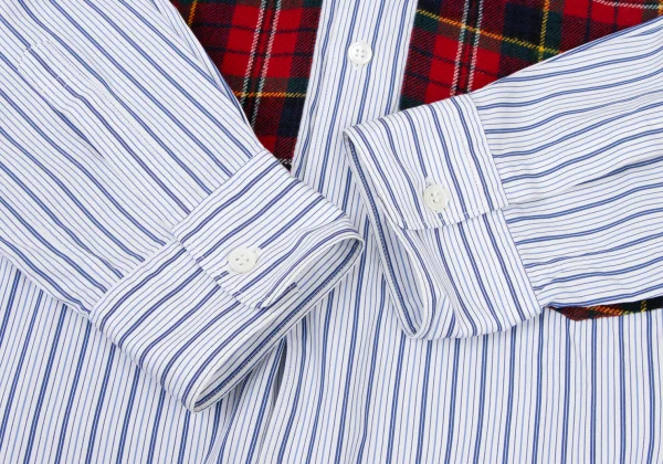 COMME des GARCONS SHIRT Tartan Check Pocket Striped Shirt K-174606_007